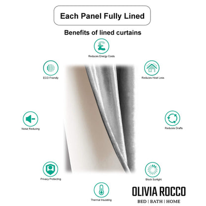 OLIVIA ROCCO Curtain Paris Eyelet Jacquard Curtains Grey Wholesale Manchester UK