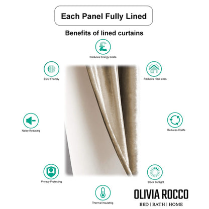 OLIVIA ROCCO Curtain Paris Eyelet Jacquard Curtains Natural Wholesale Manchester UK