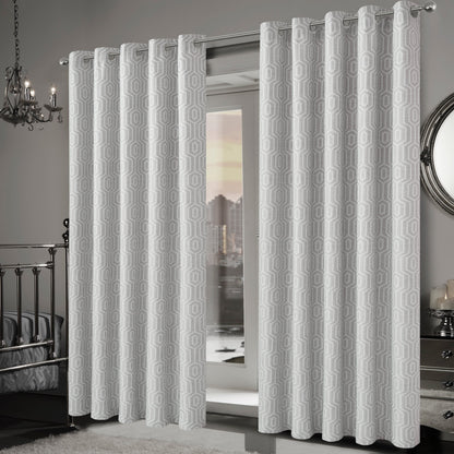 OLIVIA ROCCO Curtain Paris Eyelet Jacquard Curtains Natural Wholesale Manchester UK