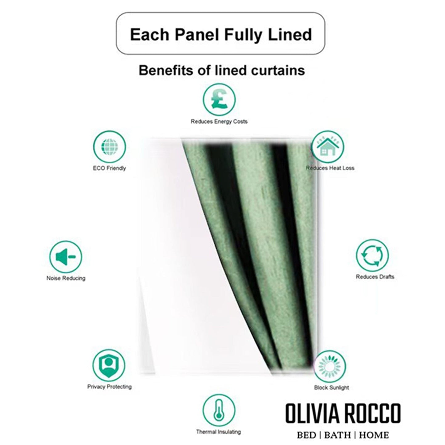 OLIVIA ROCCO Curtain Paris Eyelet Jacquard Curtains Sage Green Wholesale Manchester UK