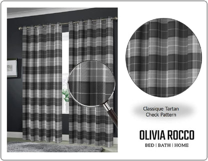 OLIVIA ROCCO Curtain Printed Check & Marble Blackout Curtains Wholesale Manchester UK