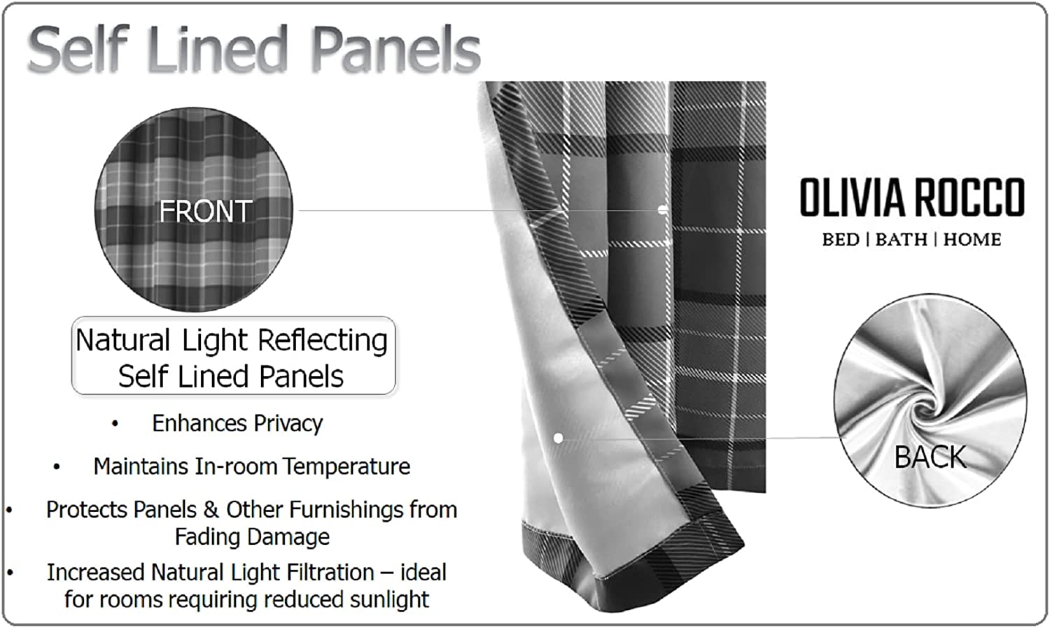 OLIVIA ROCCO Curtain Printed Check & Marble Blackout Curtains Wholesale Manchester UK