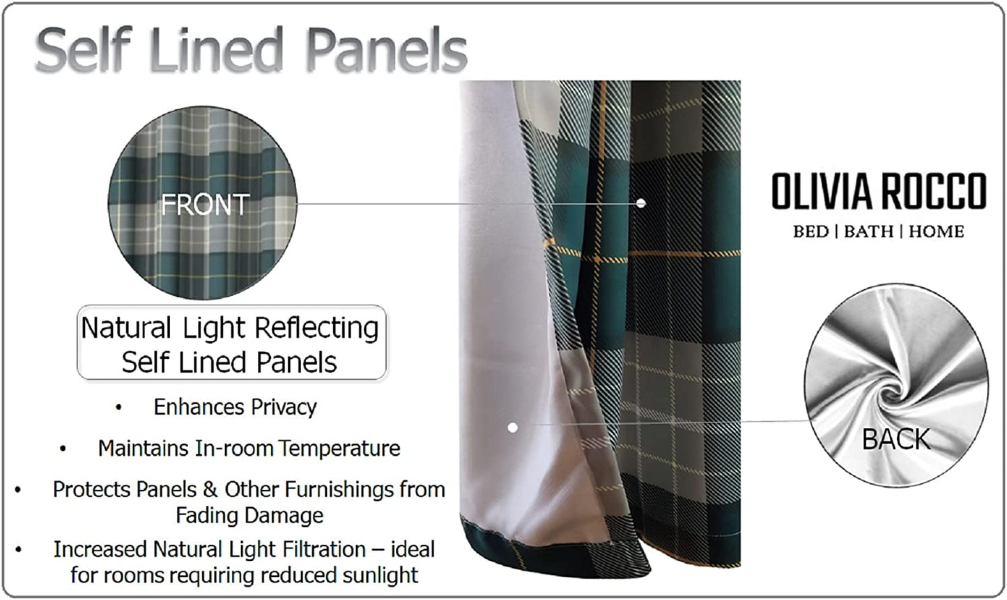 OLIVIA ROCCO Curtain Printed Check & Marble Blackout Curtains Wholesale Manchester UK