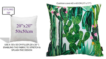 OLIVIA ROCCO Cushions 43 x 43 cm / CACTUS Cactus Waterproof Outdoor Cushions 43x43cm Wholesale Manchester UK