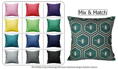 OLIVIA ROCCO Cushions 43 x 43 cm / EMERALD BEES Emerald Bees Waterproof Cushion Covers 43x43cm Wholesale Manchester UK