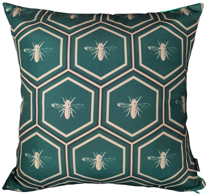 OLIVIA ROCCO Cushions 43 x 43 cm / EMERALD BEES Emerald Bees Waterproof Cushion Covers 43x43cm Wholesale Manchester UK
