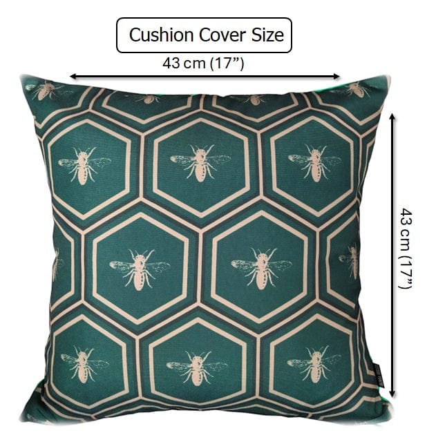 OLIVIA ROCCO Cushions 43 x 43 cm / EMERALD BEES Emerald Bees Waterproof Cushion Covers 43x43cm Wholesale Manchester UK