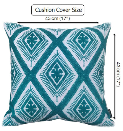 OLIVIA ROCCO Cushions 43 x 43 cm / MEZE TEAL Meze Teal Waterproof Cushion Covers 43x43cm Wholesale Manchester UK