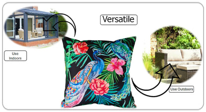 OLIVIA ROCCO Cushions 43 x 43 cm / PEACOCK Peacock Waterproof Cushion Covers 43x43cm Wholesale Manchester UK