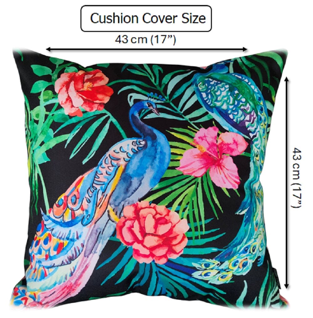 OLIVIA ROCCO Cushions 43 x 43 cm / PEACOCK Peacock Waterproof Cushion Covers 43x43cm Wholesale Manchester UK