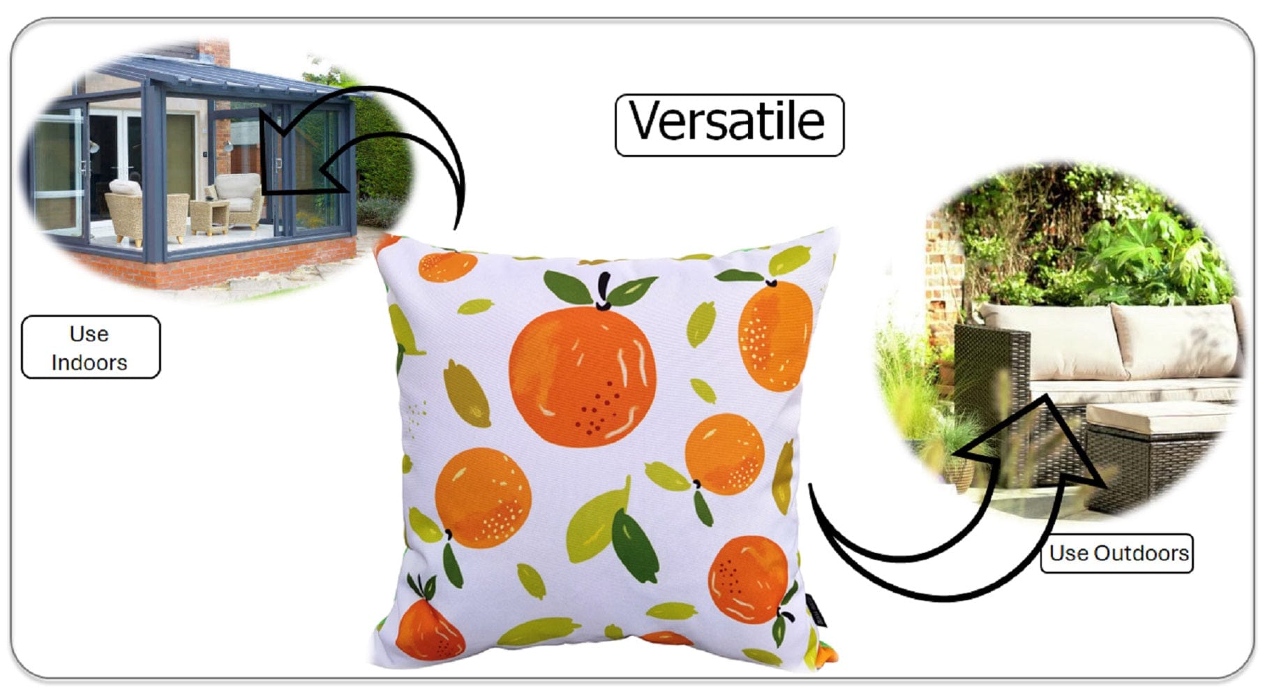 OLIVIA ROCCO Cushions 43 x 43 cm / SUMMER FRUITS Summer Fruit Waterproof Cushion Covers 43x43cm Wholesale Manchester UK