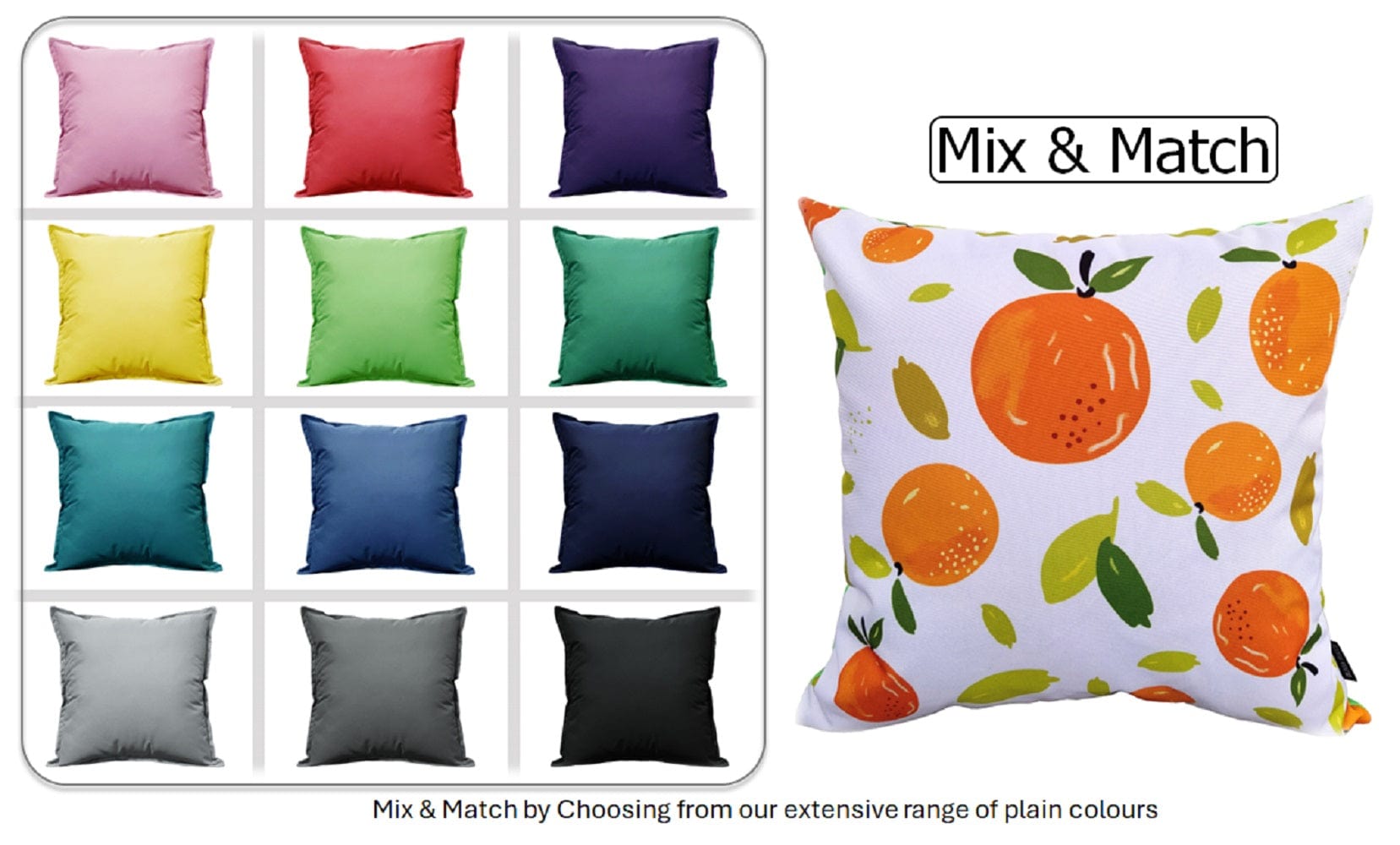 OLIVIA ROCCO Cushions 43 x 43 cm / SUMMER FRUITS Summer Fruit Waterproof Cushion Covers 43x43cm Wholesale Manchester UK
