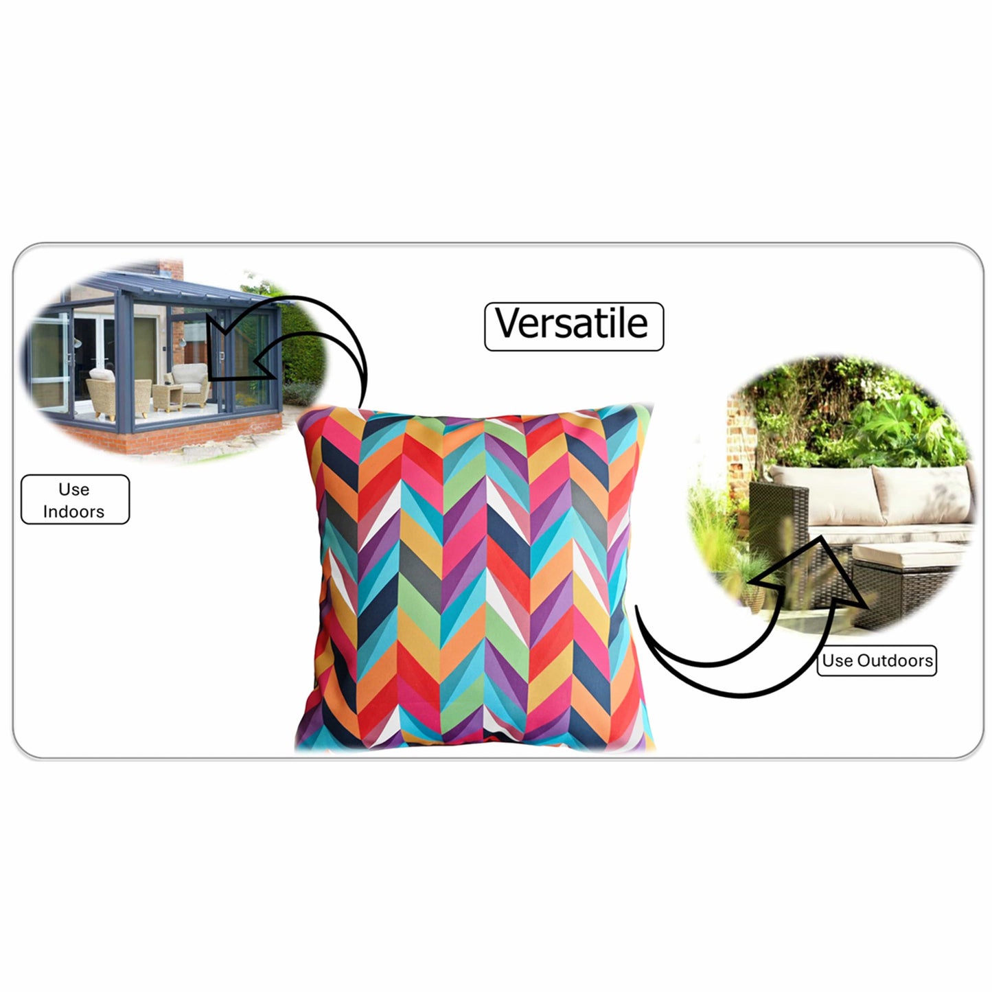 OLIVIA ROCCO Cushions 43x43cm / CALIFORNIA MULTI California Waterproof Cushion Covers 43x43cm Wholesale Manchester UK