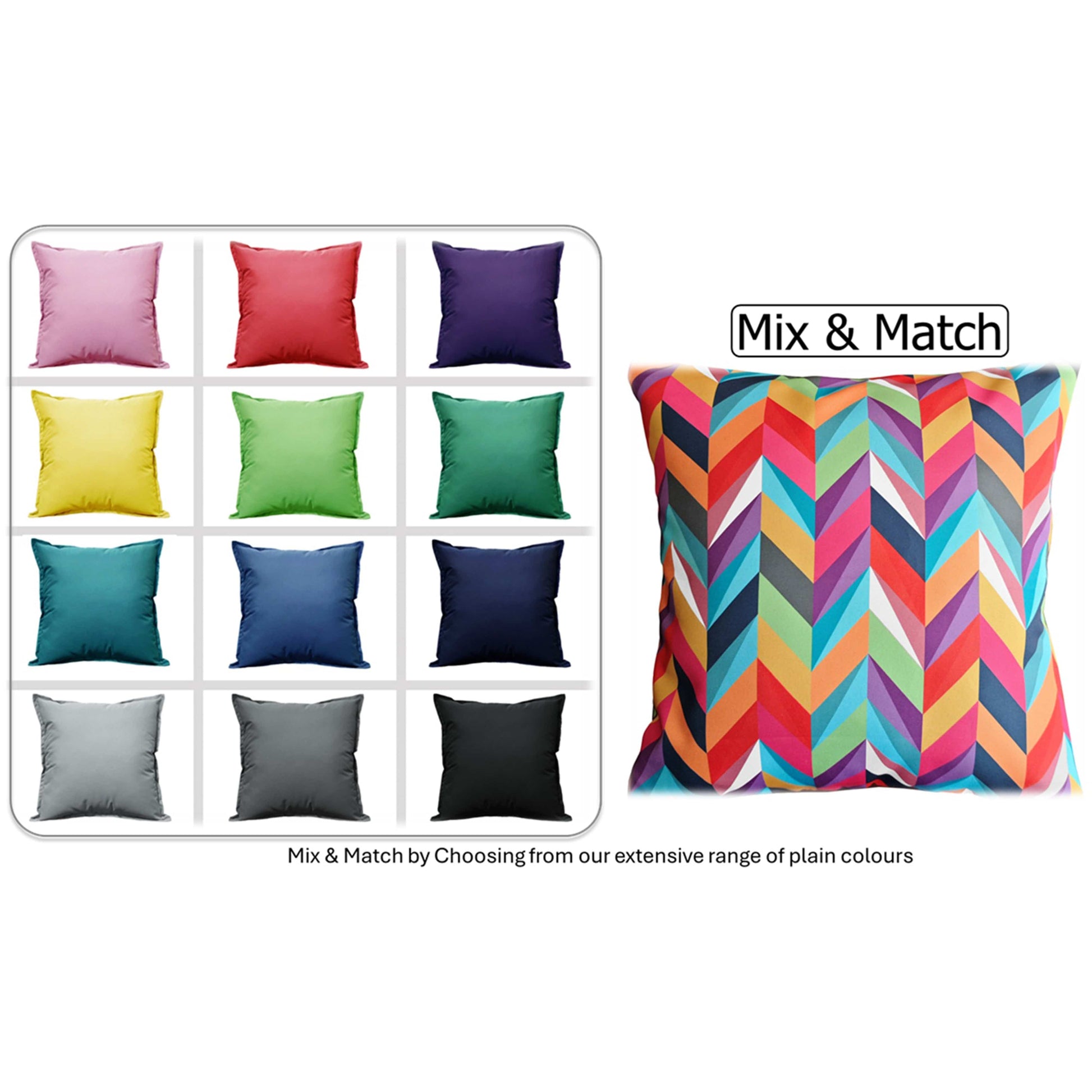 OLIVIA ROCCO Cushions 43x43cm / CALIFORNIA MULTI California Waterproof Cushion Covers 43x43cm Wholesale Manchester UK