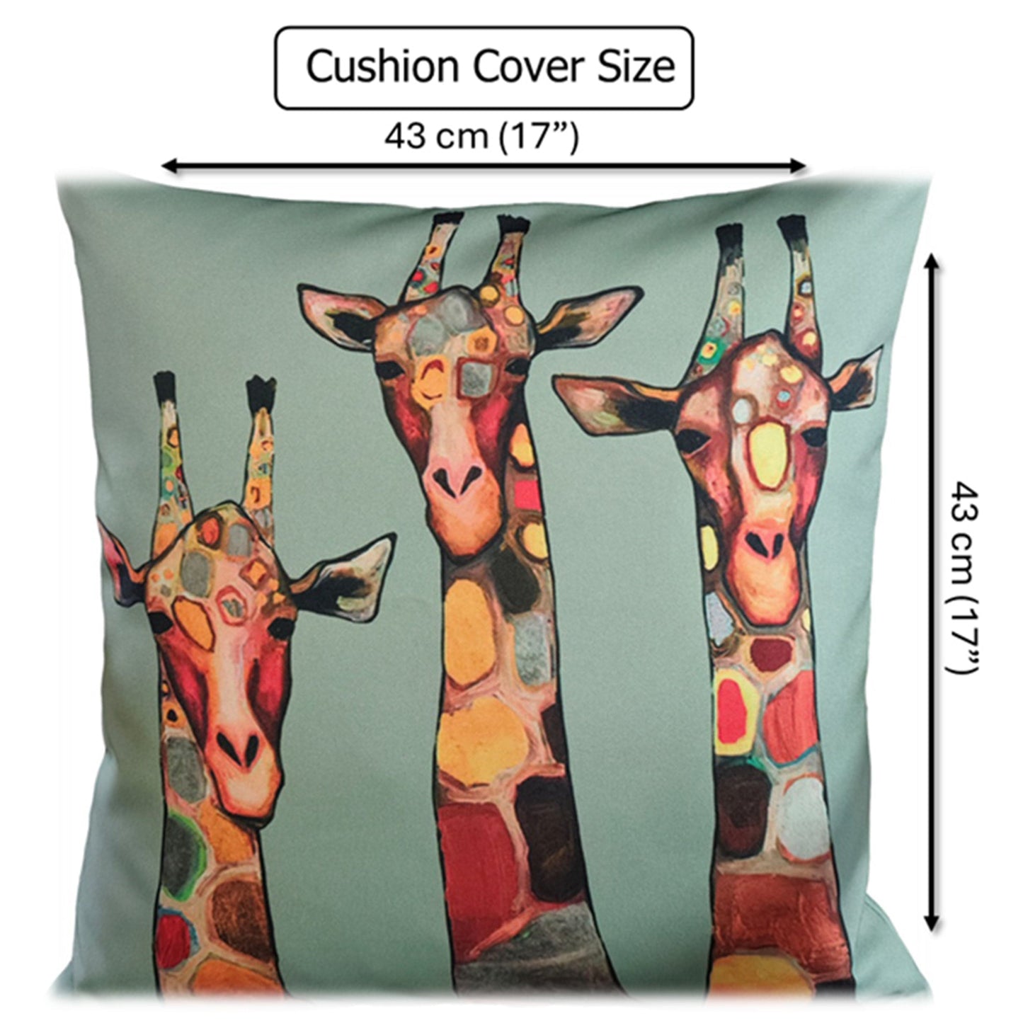 OLIVIA ROCCO Cushions 43x43cm / GIRAFFE Giraffe Waterproof Cushion Covers 43x43cm Wholesale Manchester UK
