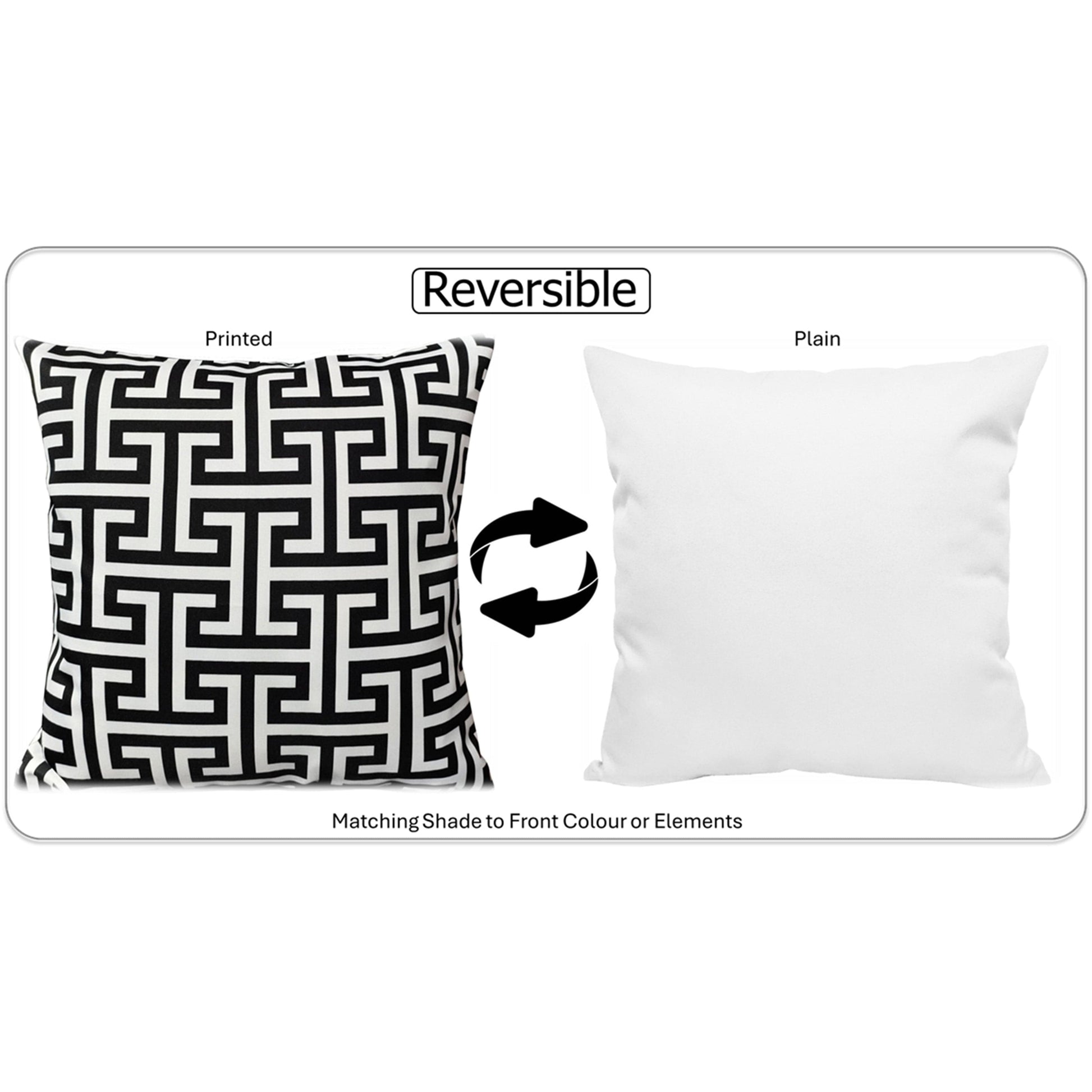 OLIVIA ROCCO Cushions 43x43cm / MILANO BLACK Milano Black Waterproof Cushion Covers 43x43cm Wholesale Manchester UK