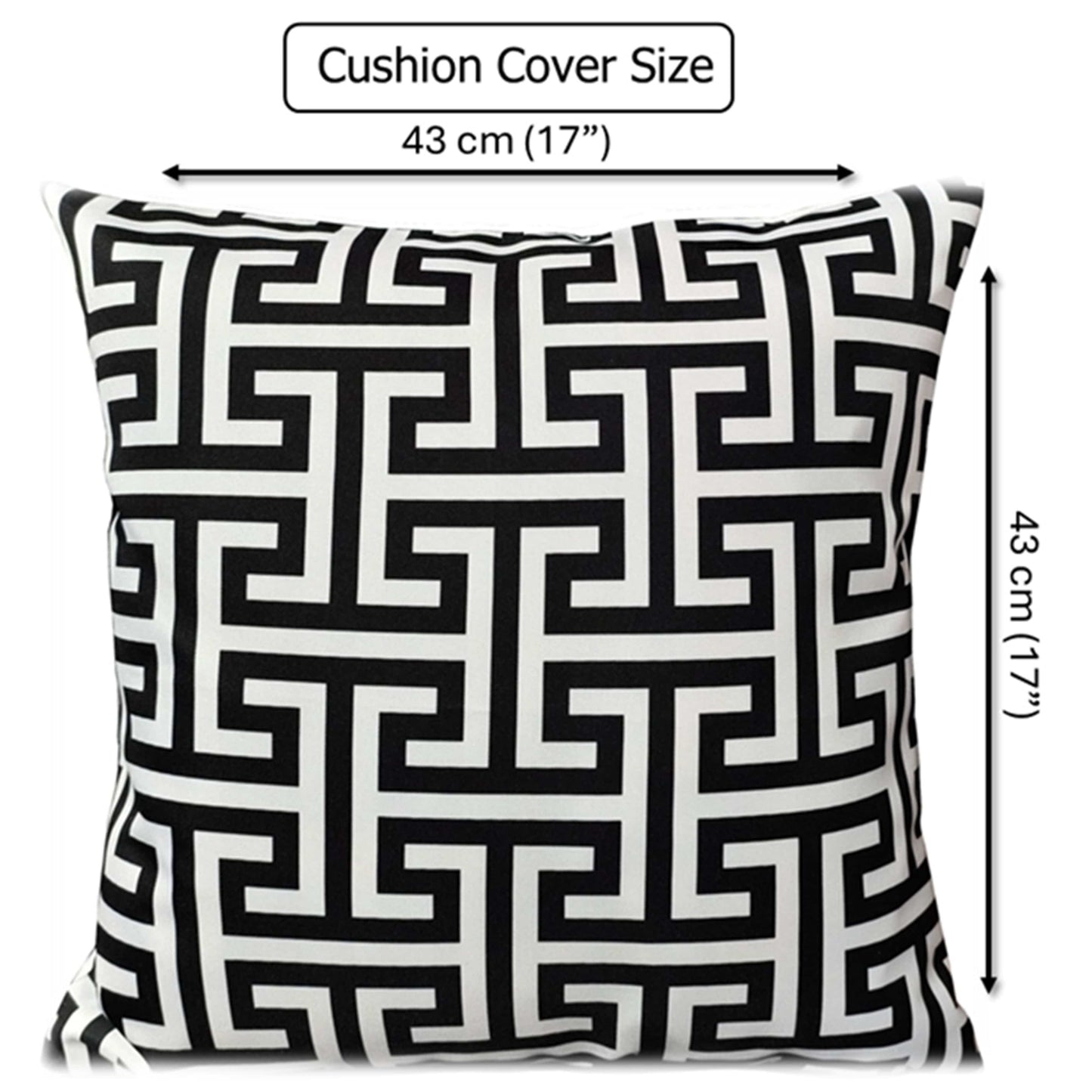 OLIVIA ROCCO Cushions 43x43cm / MILANO BLACK Milano Black Waterproof Cushion Covers 43x43cm Wholesale Manchester UK