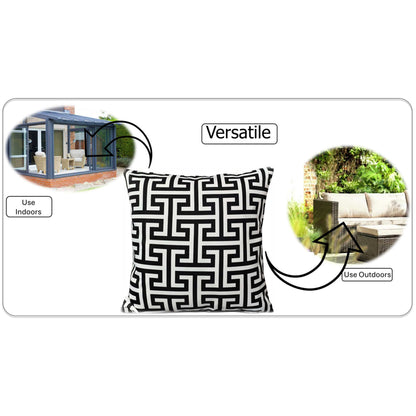 OLIVIA ROCCO Cushions 43x43cm / MILANO BLACK Milano Black Waterproof Cushion Covers 43x43cm Wholesale Manchester UK