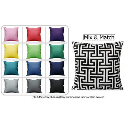 OLIVIA ROCCO Cushions 43x43cm / MILANO BLACK Milano Black Waterproof Cushion Covers 43x43cm Wholesale Manchester UK