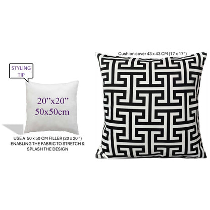 OLIVIA ROCCO Cushions 43x43cm / MILANO BLACK Milano Black Waterproof Cushion Covers 43x43cm Wholesale Manchester UK
