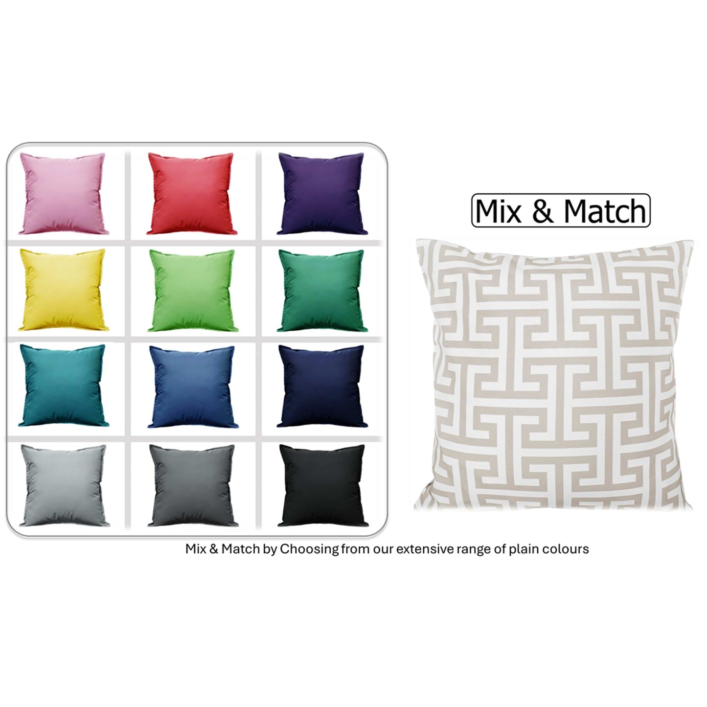 OLIVIA ROCCO Cushions 43x43cm / MILANO NATURAL Milano Natural Waterproof Cushion Covers 43x43cm Wholesale Manchester UK