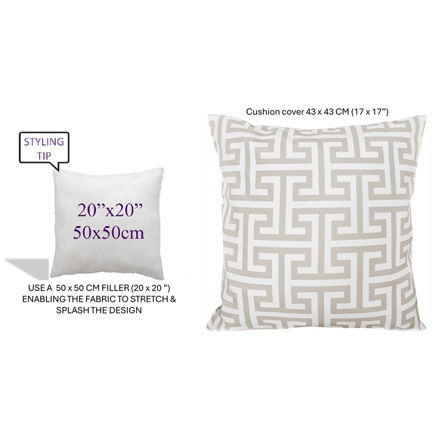 OLIVIA ROCCO Cushions 43x43cm / MILANO NATURAL Milano Natural Waterproof Cushion Covers 43x43cm Wholesale Manchester UK