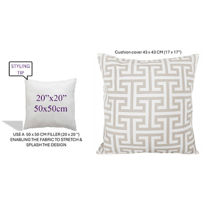 OLIVIA ROCCO Cushions 43x43cm / MILANO NATURAL Milano Natural Waterproof Cushion Covers 43x43cm Wholesale Manchester UK