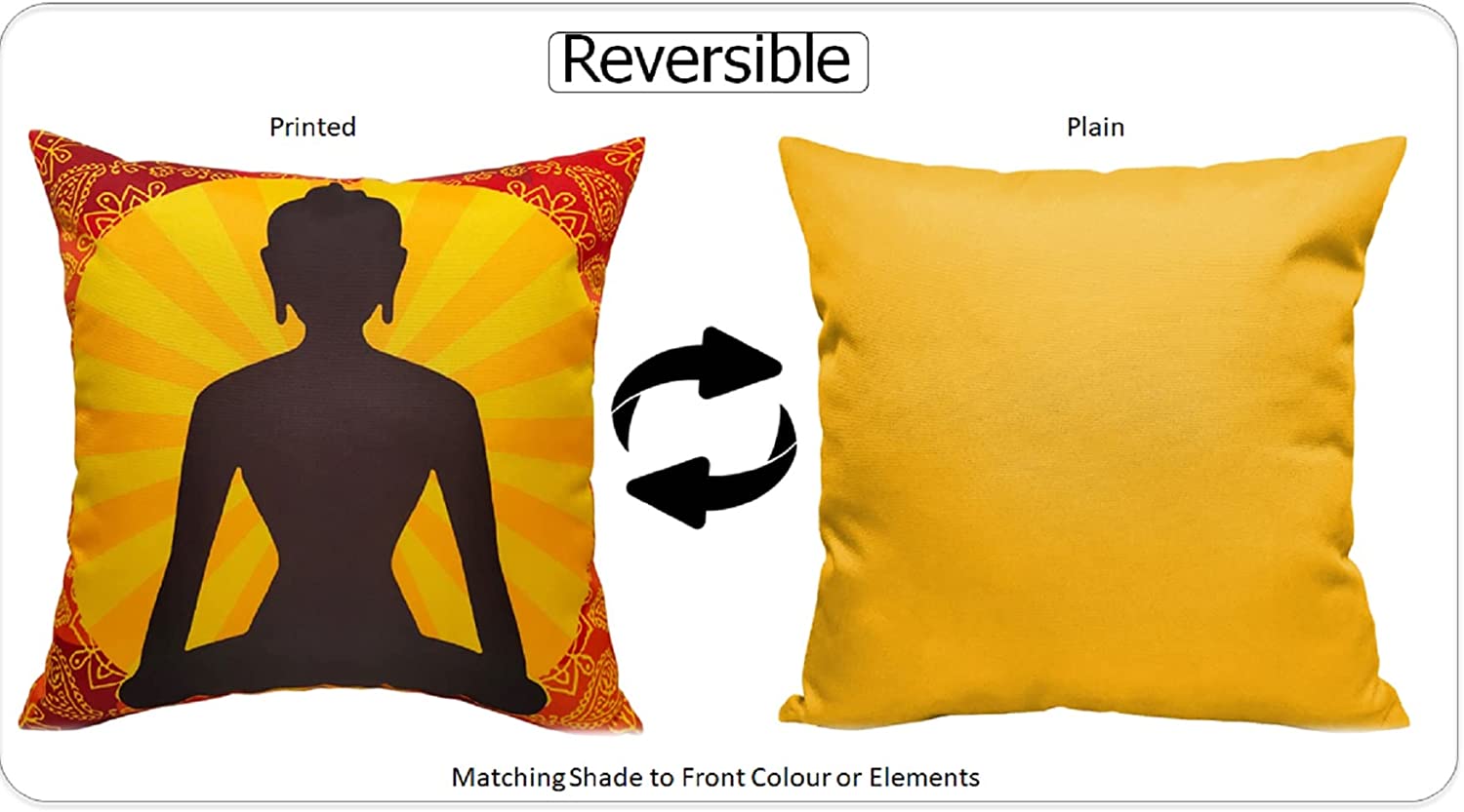 OLIVIA ROCCO Cushions BUDDHA / 43 x 43 cm Buddha Waterproof Cushion Covers 43x43cm Wholesale Manchester UK