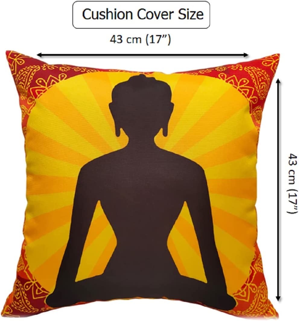 OLIVIA ROCCO Cushions BUDDHA / 43 x 43 cm Buddha Waterproof Cushion Covers 43x43cm Wholesale Manchester UK