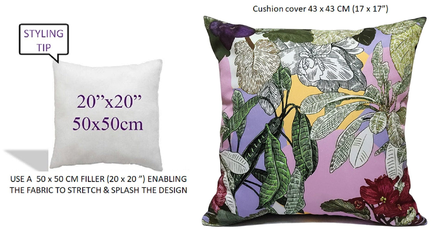 OLIVIA ROCCO Cushions DHALIA LILAC / 43 x 43 cm Dhalia Lilac Waterproof Cushion Covers 43x43cm Wholesale Manchester UK