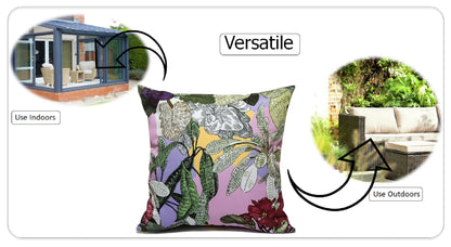 OLIVIA ROCCO Cushions DHALIA LILAC / 43 x 43 cm Dhalia Lilac Waterproof Cushion Covers 43x43cm Wholesale Manchester UK