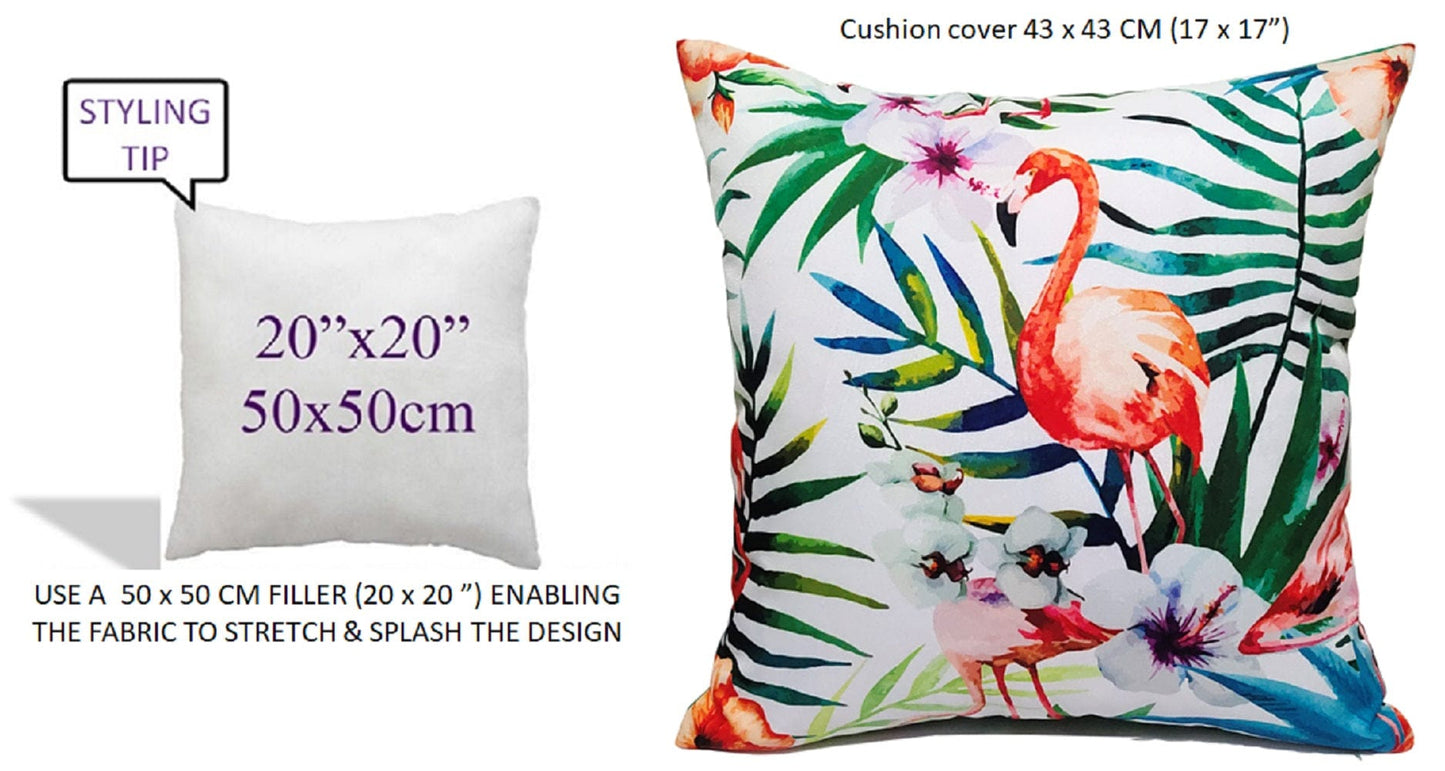 OLIVIA ROCCO Cushions FLAMINGO / 43 x 43 cm Flamingo Waterproof Cushion Covers 43x43cm Wholesale Manchester UK