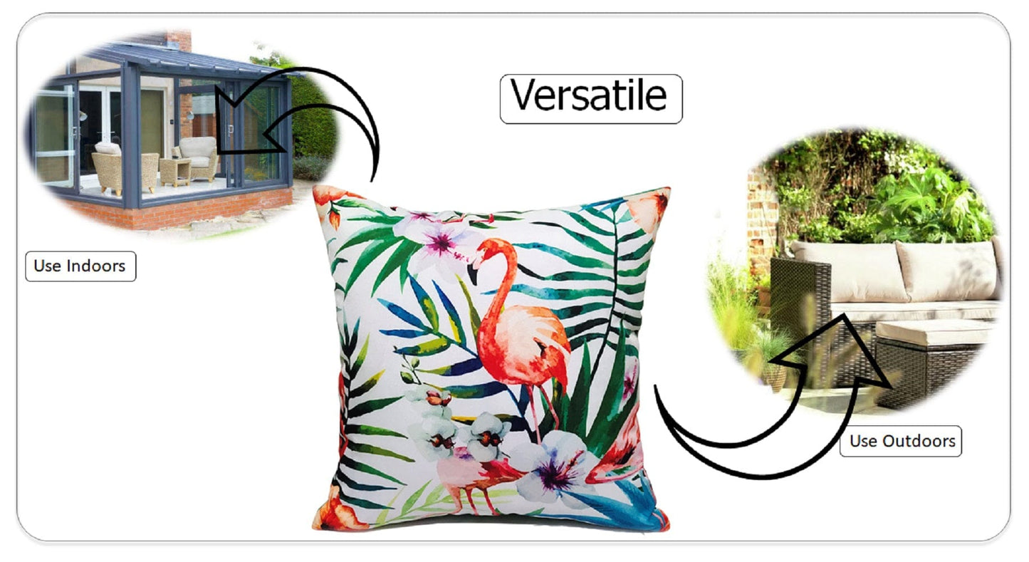 OLIVIA ROCCO Cushions FLAMINGO / 43 x 43 cm Flamingo Waterproof Cushion Covers 43x43cm Wholesale Manchester UK