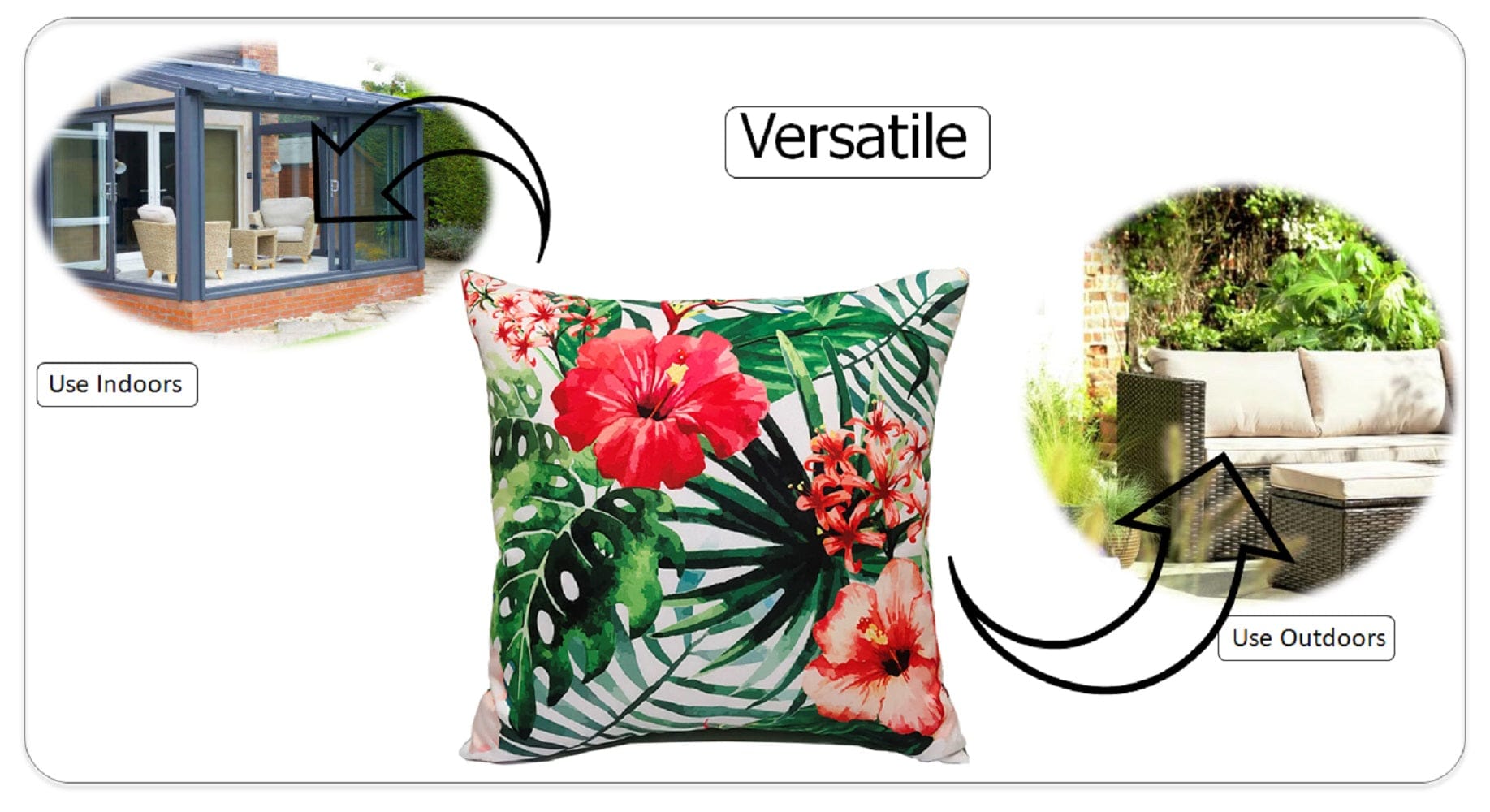 OLIVIA ROCCO Cushions GARDENIA / 43 x 43 cm Gardenia Waterproof Cushion Covers 43x43cm Wholesale Manchester UK