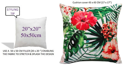 OLIVIA ROCCO Cushions GARDENIA / 43 x 43 cm Gardenia Waterproof Cushion Covers 43x43cm Wholesale Manchester UK