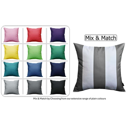 OLIVIA ROCCO Cushions GREY STRIPES / 43 x 43 CM Grey Stripes Waterproof Cushion Covers 43 x 43 cm Wholesale Manchester UK