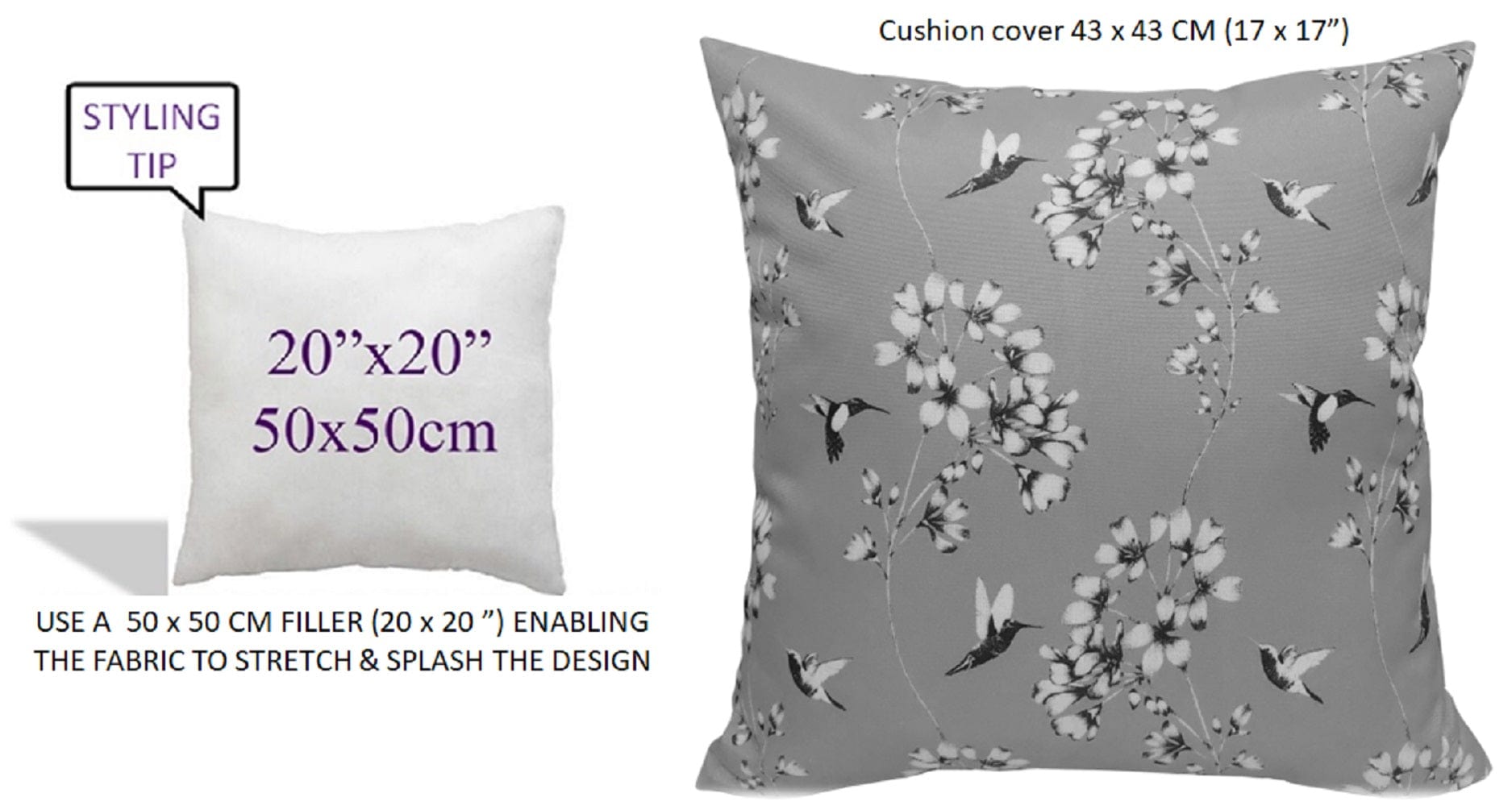 OLIVIA ROCCO Cushions JARDIN SILVER / 43 x 43 cm Jardin Silver Waterproof Cushion Covers 43x43cm Wholesale Manchester UK