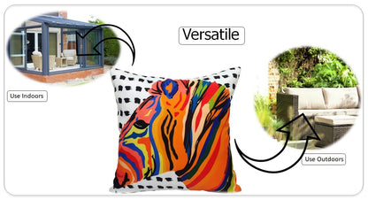 OLIVIA ROCCO Cushions KAMPALA ORANGE / 43 x 43 Cm Kampala Orange Waterproof Cushion Covers 43x43cm Wholesale Manchester UK