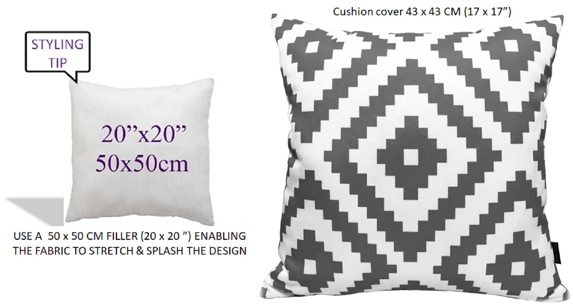 OLIVIA ROCCO Cushions NAIROBI CHARCOAL / 43 x 43 cm Nairobi Charcoal Waterproof Cushion Covers 43x43cm Wholesale Manchester UK