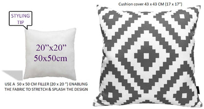 OLIVIA ROCCO Cushions NAIROBI CHARCOAL / 43 x 43 cm Nairobi Charcoal Waterproof Cushion Covers 43x43cm Wholesale Manchester UK