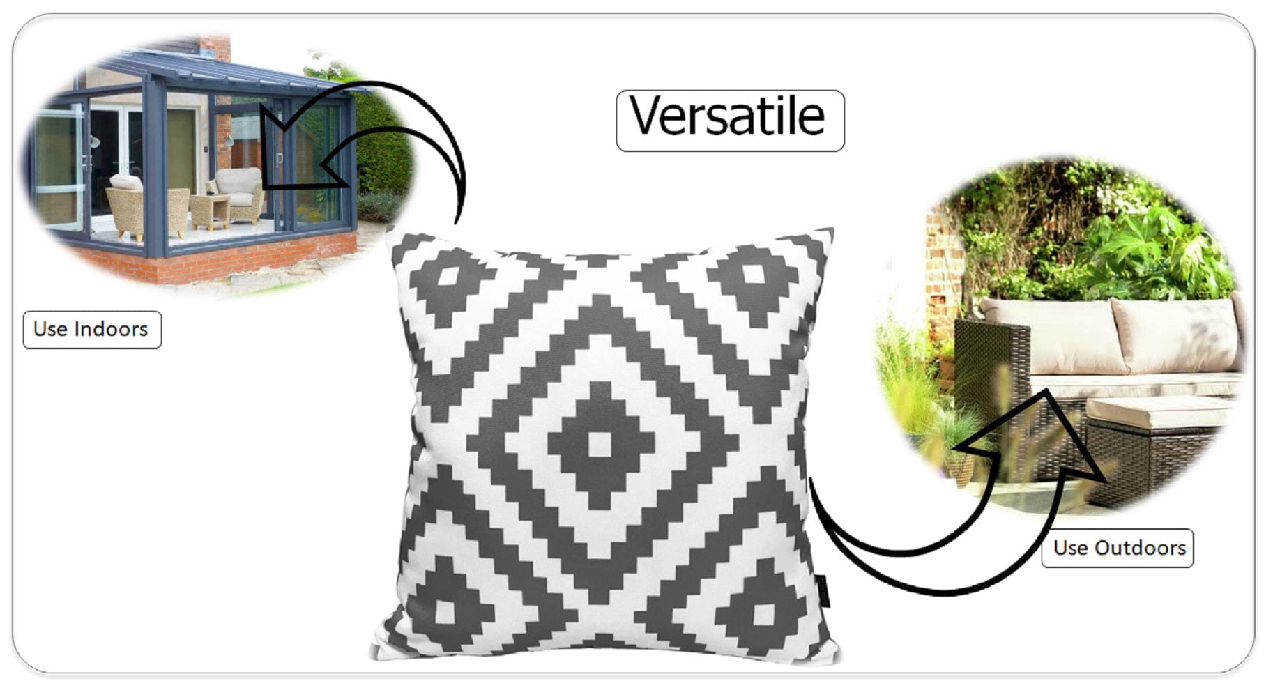 OLIVIA ROCCO Cushions NAIROBI CHARCOAL / 43 x 43 cm Nairobi Charcoal Waterproof Cushion Covers 43x43cm Wholesale Manchester UK