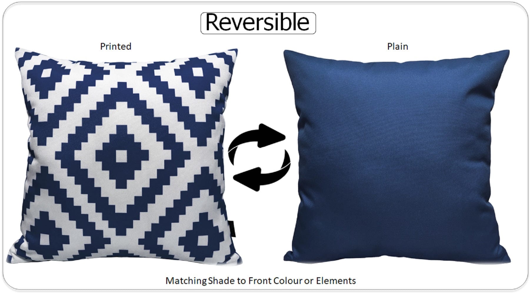 OLIVIA ROCCO Cushions NAIROBI NAVY / 43 x 43 cm Nairobi Navy Waterproof Cushion Covers 43x43cm Wholesale Manchester UK