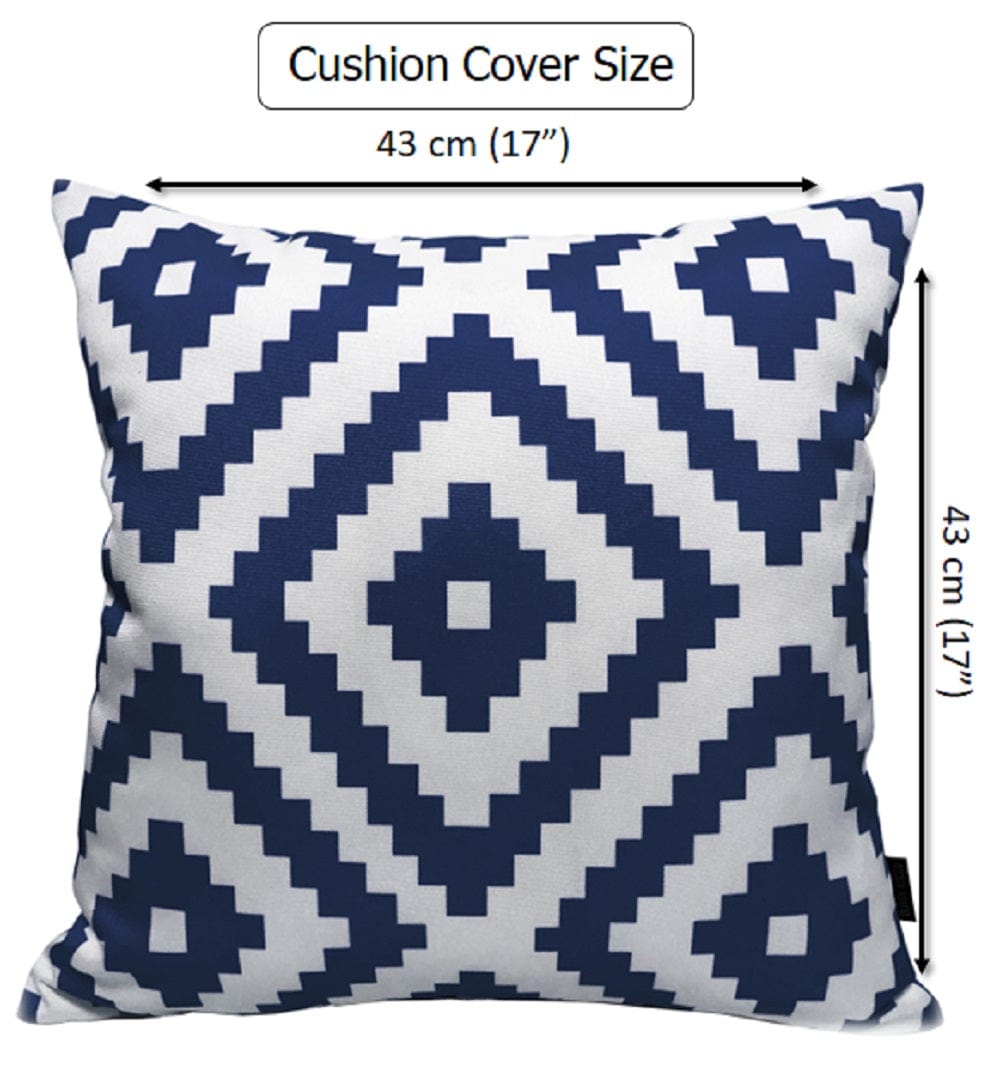 OLIVIA ROCCO Cushions NAIROBI NAVY / 43 x 43 cm Nairobi Navy Waterproof Cushion Covers 43x43cm Wholesale Manchester UK