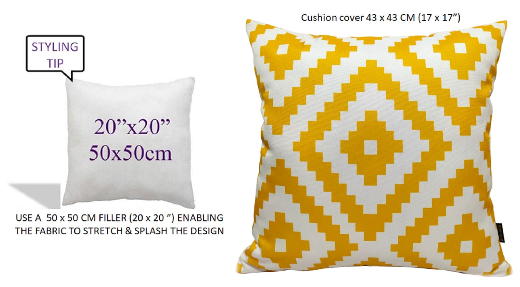 OLIVIA ROCCO Cushions NAIROBI OCHRE / 43 x 43 cm Nairobi Ochre Waterproof Cushion Covers 43x43cm Wholesale Manchester UK