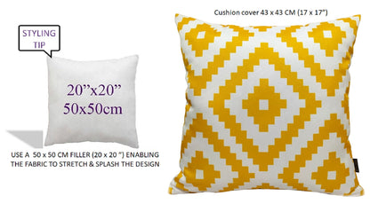 OLIVIA ROCCO Cushions NAIROBI OCHRE / 43 x 43 cm Nairobi Ochre Waterproof Cushion Covers 43x43cm Wholesale Manchester UK