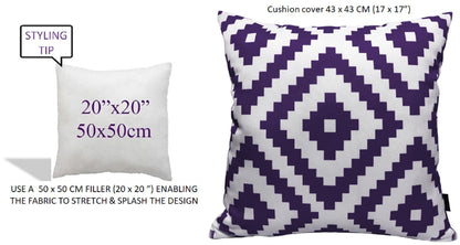 OLIVIA ROCCO Cushions NAIROBI PURPLE / 43 x 43 cm Nairobi Purple Waterproof Cushion Covers 43x43cm Wholesale Manchester UK
