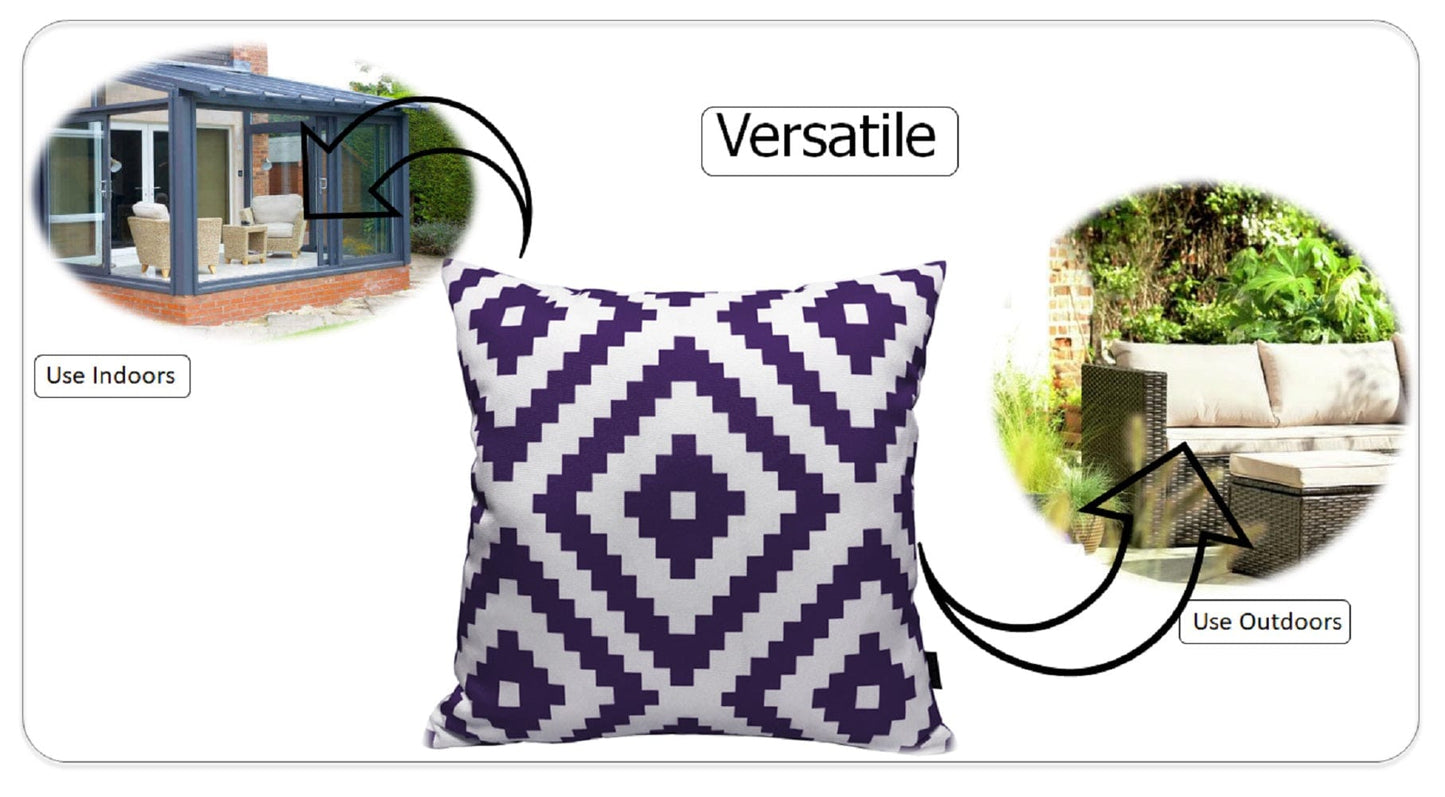 OLIVIA ROCCO Cushions NAIROBI PURPLE / 43 x 43 cm Nairobi Purple Waterproof Cushion Covers 43x43cm Wholesale Manchester UK