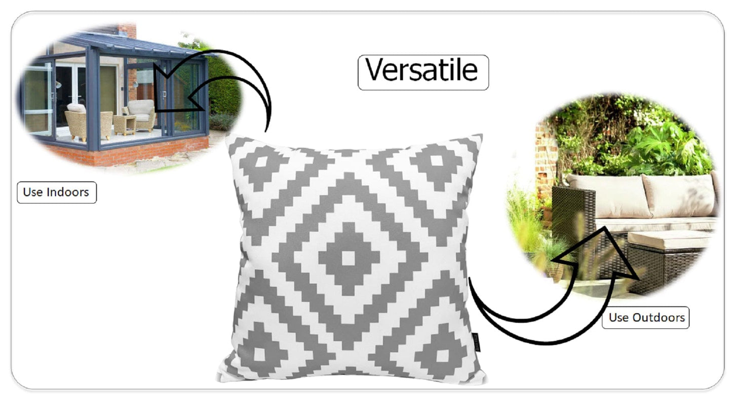 OLIVIA ROCCO Cushions NAIROBI SILVER / 43 x 43 cm Nairobi Silver Waterproof Cushion Covers 43x43cm Wholesale Manchester UK