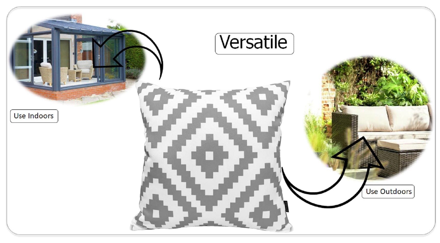 OLIVIA ROCCO Cushions NAIROBI SILVER / 43 x 43 cm Nairobi Silver Waterproof Cushion Covers 43x43cm Wholesale Manchester UK