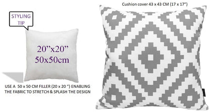 OLIVIA ROCCO Cushions NAIROBI SILVER / 43 x 43 cm Nairobi Silver Waterproof Cushion Covers 43x43cm Wholesale Manchester UK